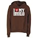 Hoodie Womens Brown  I LOVE Newfoundland  Dogs