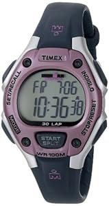 Timex Women's T5K020 Ironman Traditional 30-Lap Pink/Gray Resin Strap Watch
