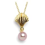 Freshwater Pearl Pendant in 14K Yellow Gold