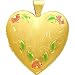 14K Gold Filled Flower 4 Frame Mom Heart Locket 31mm