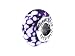 SilveRado(tm) FF02 Murano Glass Cranberry Ice Bead / Charm