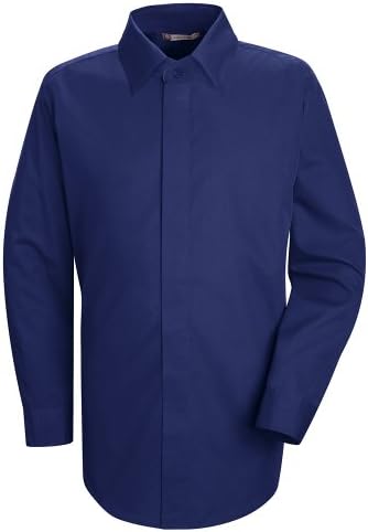 Linden Grey 1P10 Men's Point Collar Summit Shirt Royal Blue Medium