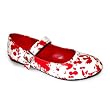 Blood Splatter Shoe Theatre Costumes Shoes White Red