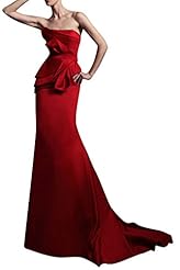 Strapless Empire   Waistline Fall Sleeveless Mermaid Evening Dress 