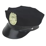 NAVY BLUE POLICE HAT WITH BADGE