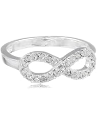 Sterling Silver Crystal Infiniti Ring