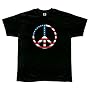 Patriotic Peace Sign Black T-Shirt