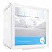 Linenspa 4 Inch Mattress Topper Cover California King – Cover Only – Machine Washable – Breathable – Non Slip – Cover for Mattress Topper with Zipper,White