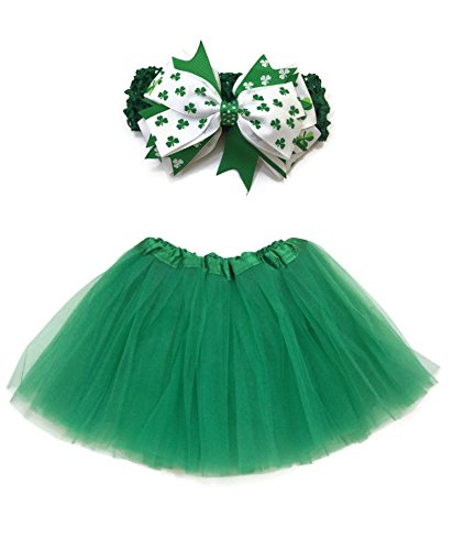 Rush Dance Ballerina Girls Dress-Up Kelly Green St Patrick's Day Tutu & Headband
