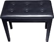 Palatino BP-090-BK Leather Padded Piano Bench, Black