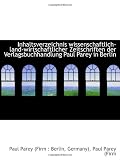 Inhaltsverzeichnis wissenschaftlich-land-wirtschaftlicher Zeitschriften der Verlagsbuchhandlung Paul