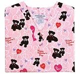 Medical Uniform - Valentine Bears V-Neck Scrub Top (XS-3X) SIZES RUN LARGE!