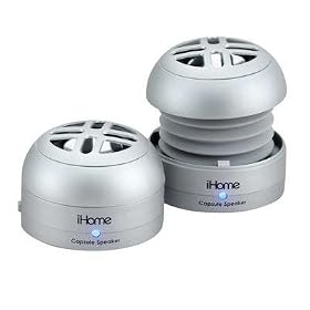 IHOME Rechargeable Mini Speakers for iPods (Silver)