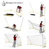 picture of Kickster Academy Ultra Portable Football Goal - Yellow, 12 x 6 ft
