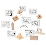 8 beliebte Knobelspiele aus Holz und Metall im Spar-Knobel-Packvon "Bartl"