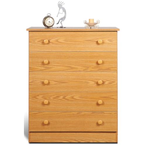 Prepac OBD-3038-5 Oak 5 Drawer Chest