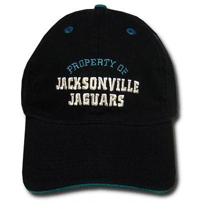 NFL JACKSONVILLE JAGUAR BLACK REEBOK SLOUCH CAP HAT ADJ