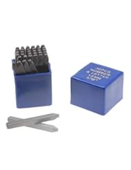Home: 36 Piece Letter & Number Punch Set For Stamping Metal 1/16 Inch 1.5mm (1 Set) - Eurotool