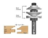 91-521, 1/2" Shank 1-Piece Combination Rail & Stile Router Bit, Ogee Profile