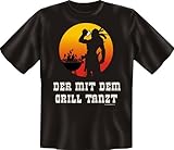 2er Geschenk-Set Harrys Fun-Shirt mit Motiv: der mit dem Grill