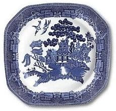 Willow Blue Square Salad Plate [Set of 6]