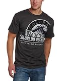 MLB Men's Colorado Rockies Submariner Short Sleeve Basic Tee (Charcoal Heather, X-Large)
