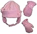 N'Ice Caps Baby Girls/Toddlers 2 Ply Fleece Applique Tassel Hat and Mitten Set