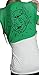 St Patricks Day Leprechaun Costume with Rainbow Suspenders Juniors Green Heather Tee (Large)