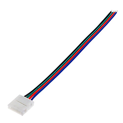 SmartLedTech 10mm RGB Flexible Light Strip Pigtail Connector Clamp (Pack of 10)