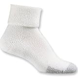 Thorlo Thick Cushion Cuff Tennis Socks with THORiLONi - White/Grey - TC