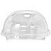 IFN Green 25-1298-Y Green Ease PLA Dome Lid with Spoon Hole, 3.96" Diameter x 1.85" Height, For 9, 12, 16, 20 and 24 oz Cold Cups (Case of 1000)