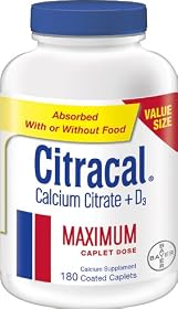 Citracal Maximum Caplets with Vitamin D, 180-Count Bottle