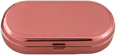 EUBUY Small Pill Shape Two components Light Weight Pill box Container Portable Pill Case(Red)