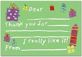 Gift Fill In Kids Thank You Cards
