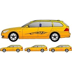 Car-Tattoo Auto Seitenaufkleber 1x Linke Seite + 1 x Rechte Seite Motiv A217; Farbe Schwarz