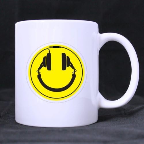 Fashion Modern Design Eyephone Creat A Funny Smile (Twin Side) Custom White Ceramic Mug Coffee Cup (11 Ounce)