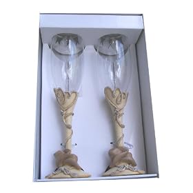 Hortense B. Hewitt Wedding Accessories, Item 29214, Country Flair, Champagne Toasting Flutes