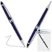iTALKonline Vodafone Smart Tab 10 Blue PRO Captive Touch Tip Stylus Pen with Rubber Tip with Roller Ball Pen