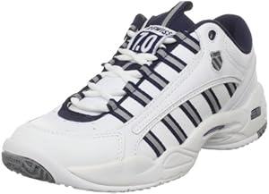 K-Swiss Men's Ultrascendor Tennis Shoe,White/Navy/Silver,10.5 M