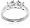 14k White Gold 3-Stone Diamond Ring (1 cttw, H Color, SI2 Clarity), Size 5
