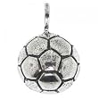 Soccer Futbol Pendant in Sterling Silver - Mens & Womens Unisex Jewelry