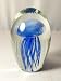 Murano Design Mouth Blown Glass Art Sapphire Jellyfish Handmade Art Glass Paperweight Pw-245