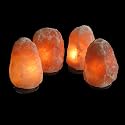 4-Pack Himalayan Salt Lamp with Wood Base SL100-4 (4-6 lbs)