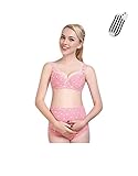 AIKOSHA NETWORK ピンク3 34/75 授乳ブラジャー ＆ マタニティショーツ & 靴下 のセット商品 簡単授乳 産前産後セット