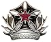 Maltese Cross with Red Star Metal Belt Buckle