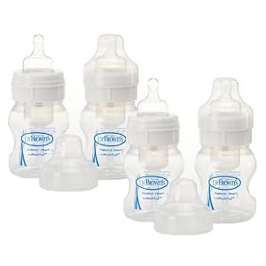 Natural Flow Wide-Neck 4 oz. Bottle- 4 pack