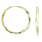 18kt Gold over Sterling Silver Medium Hammered Hoop Earrings