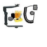Quick Flip Rotating FB350 Flash Bracket + Off-Camera Extension Cord for Can ....
