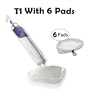 Reliable Steamboy T1 Chemical Free H2O Steam Floor Mop with 6 Microfiber Replacement Pads