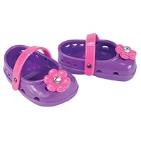Ballerina Doll Shoes, 18 Inch Doll Shoes fit American Girl Dolls, Purple Ballerina Doll Sandals